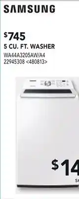 RONA SAMSUNG 5 CU. FT. WASHER offer