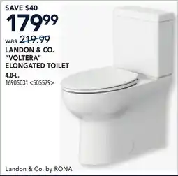 RONA LANDON & CO. VOLTERA ELONGATED TOILET offer