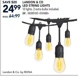 RONA LANDON & CO LED STRING LIGHTS offer