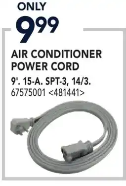 RONA AIR CONDITIONER POWER CORD 9'. 15-A. SPT-3, 14/3 offer