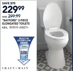 RONA BAYFORD 2-PIECE ELONGATED TOILETS offer