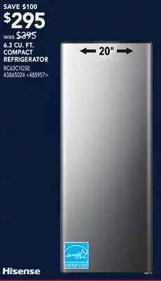 RONA HISENSE 6.3 CU. FT. COMPACT REFRIGERATOR offer