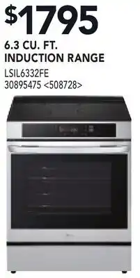 RONA LG 6.3 CU. FT. INDUCTION RANGE offer