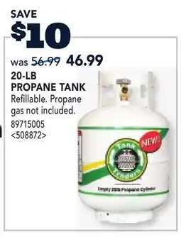 RONA 20-LB PROPANE TANK offer