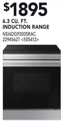 RONA 6.3 CU. FT. INDUCTION RANGE offer