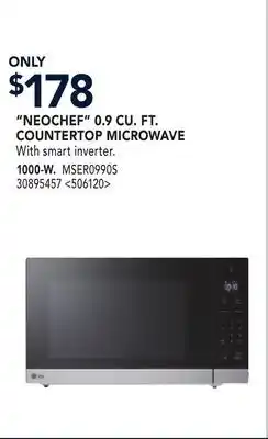 RONA NEOCHEF 0.9 U. FT. COUNTERTOP MICROWAVE offer