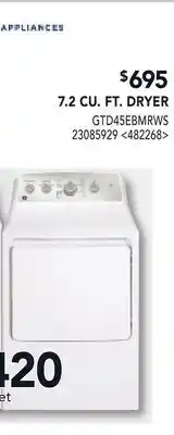 RONA GE 7.2 CU. FT. DRYER offer