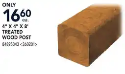 RONA 4 X 4 X 8' TREATED WOOD POST offer