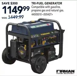 RONA TRI-FUEL GENERATOR offer