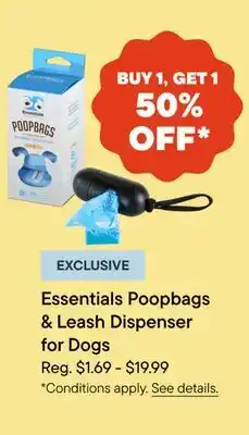 Petvalu Essential Poopbags & Leash Dispenser for Dogs offer