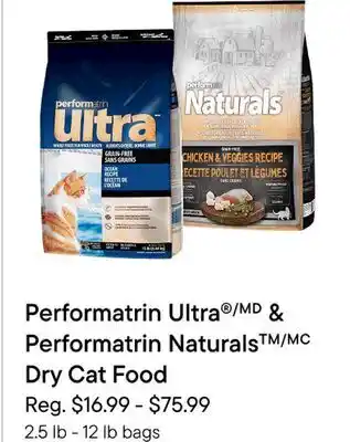 Petvalu Performatrin Ultra/MD & Performatrin Naturals TM/MC Dry Cat Food offer