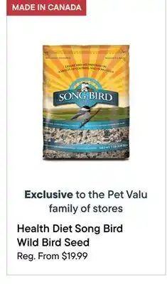 Petvalu Health Diet Song Bird Wild Bird Seed offer