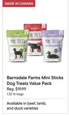 Petvalu Barnsdale Farms Mini Sticks Dog Treats Value Pack offer