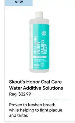 Petvalu Skout's Honor Oral Care Water Additive Solutions offer