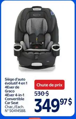 Walmart 4Ever 4-in-1 Convertible Car Seat offer
