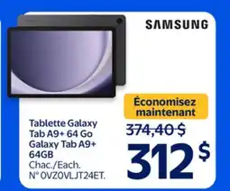 Walmart Go Galaxy Tab A9+ 64gb offer