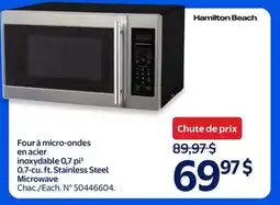 Walmart Hamilton Beach 0.7-cu. ft. Stainless Steel Microwave offer