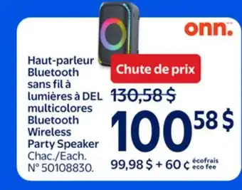 Walmart onn. Bluetooth Wireless Party Speaker offer