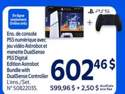Walmart PS5 Digital Edition Astrobot Bundle with DualSense Controller offer