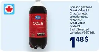 Walmart Great Value Soda 2L offer