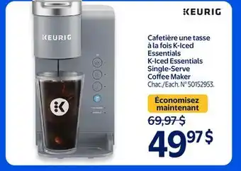Walmart Keurig K-Iced Essentials Single-Serve Coffee Maker offer