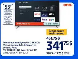 Walmart 55 4K UHD HDR Roku Smart TV offer