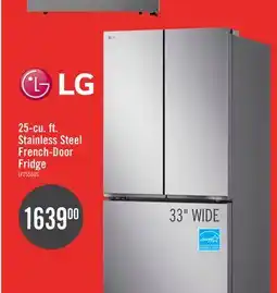 The Brick LG 33 25 Cu. Ft. Smart French-Door Refrigerator - Stainless Steel - LF25S6000S offer