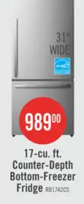 The Brick Hisense 31 17 Cu. Ft. Bottom-Mount Refrigerator - Titanium - RB17A2CSE offer