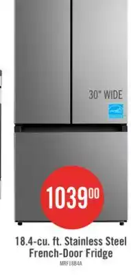 The Brick Midea 30 18.4 Cu. Ft. French-Door Refrigerator - Stainless Steel - MRF18B4AST offer