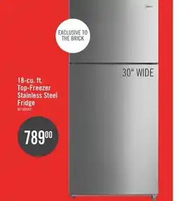 The Brick Midea 18 Cu. Ft. Top-Freezer Refrigerator - MT18DDSCR1RCM offer