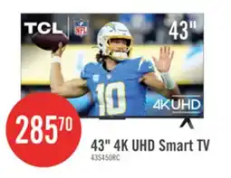 The Brick TCL 43 LED 4K UHD HDR Pro 60Hz Roku Smart TV (43S450R-CA) offer