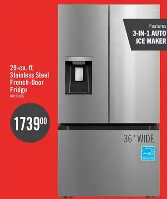 The Brick Midea 36 29.3 Cu. Ft. Smart French-Door Refrigerator - Stainless Steel - MRF29D2AST offer