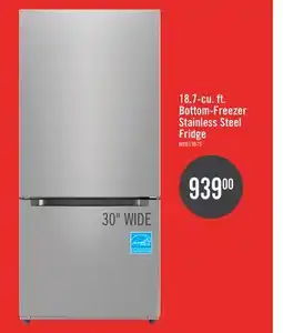 The Brick Midea 18.7 Cu. Ft. Bottom-Freezer Refrigerator - MRB19B7AST offer