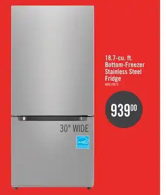 The Brick Midea 18.7 Cu. Ft. Bottom-Freezer Refrigerator - MRB19B7AST offer