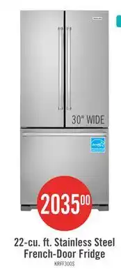 The Brick KitchenAid 30 22 Cu. Ft. French-Door Refrigerator - Stainless Steel - KRFF300ESS offer