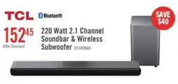 The Brick TCL 2.1 CH Bluetooth Dolby Atmos DTS Virtual:X Soundbar with Wireless Subwoofer (S55H) offer