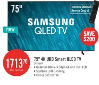 The Brick Samsung 75 Q8F QLED 4K Smart AI TV (QN75Q8FAAFXZC) offer