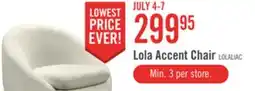 The Brick Lola 28.7 Chenille Boucle Fabric Curved Accent Chair with Removable Seat Cushion - White offer