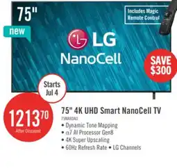The Brick LG 75 NanoCell AI NANO80 4K Smart TV (75NANO80AUA.ACC) offer