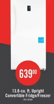 The Brick Midea 13.8 Cu. Ft. Convertible Upright Refrigerator-Freezer - MU138SWAR1RC1 offer