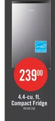 The Brick Hisense 18.7 4.4 Cu. Ft. Compact Refrigerator - Silver - RC44C1GSE offer