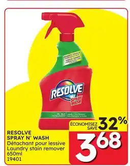 Rossy RESOLVE SPRAY N'WASH Laundry stain remover offer