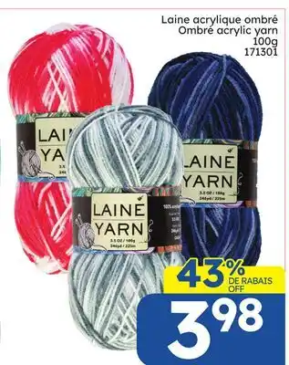 Rossy Ombré acrylic yarn offer
