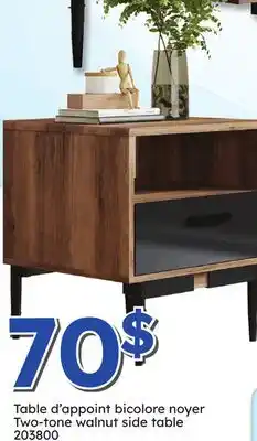Rossy Two-tone walnut side table offer