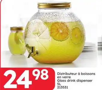Rossy Glass drink dispenser 5L offer