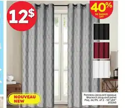 Rossy Blackout jacquard panel Pk. of 2 - 54''x84'' offer