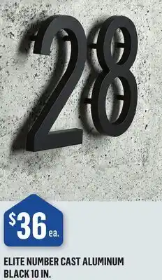 Canac Elite Number 0 Cast Aluminum Black 10 in offer
