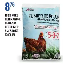 Canac 100% Pure Hen Manure Organic Fertilizer 5-3-2, 10 kg offer