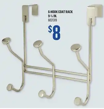 Canac 6-Hook Coat Rack 9-1/4 in offer