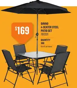 Canac Davao 4-Seater Steel Patio Set offer